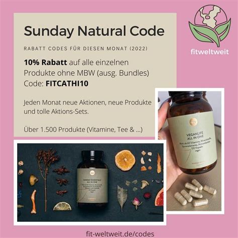 sunday natural code influencer|Sunday Natural Rabattcode Dezember 2024